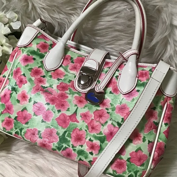 (1373) Dooney petunia floral spring satchel vintage pattern🌸🌸🌸 - Picture 16 of 16